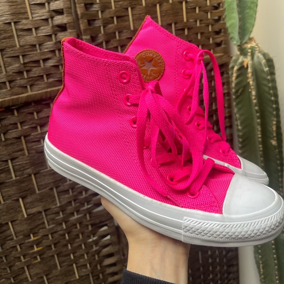 Converse Other - NWOT Bright Pink Converse All Star High Top Sneakers
